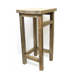 Stołek z drewna egzotycznego Stolik Taboret vintage 70cm